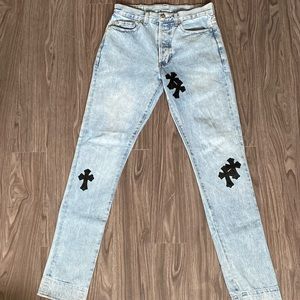 chrome hearts slim jeans